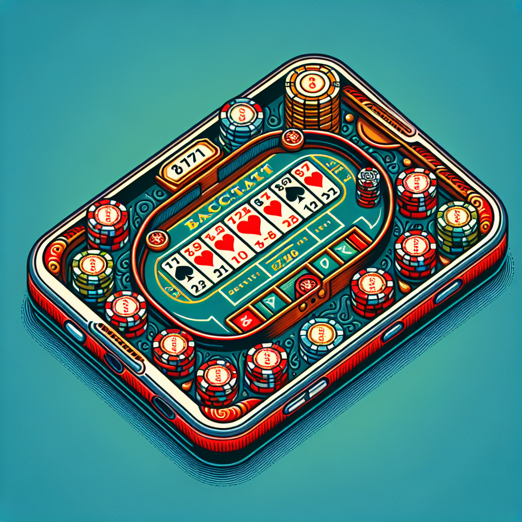 手機百家樂, professional blog illustration, high quality, suitable for blog post, no text or watermarks