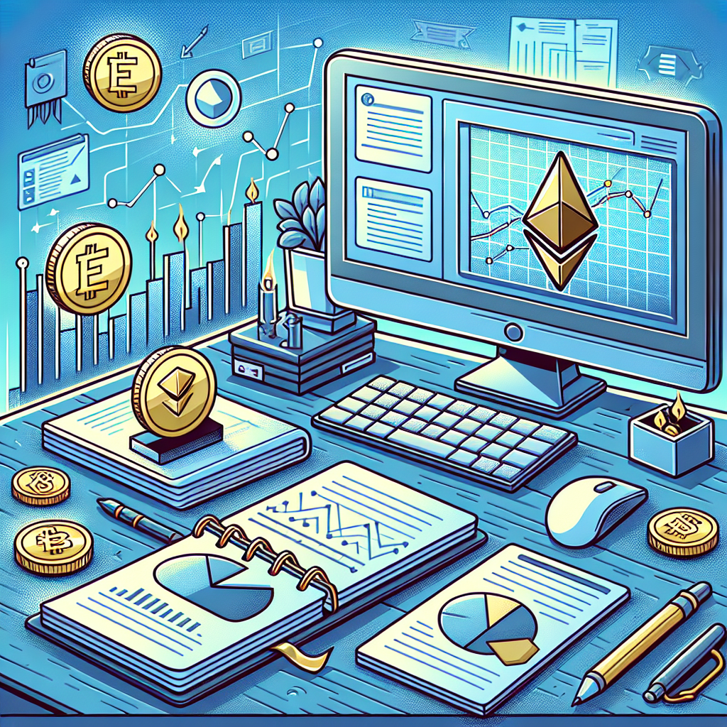 以太坊投資策略, professional blog illustration, high quality, suitable for blog post, no text or watermarks
