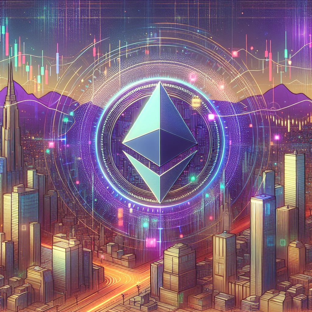 以太坊走势预测, modern digital art style, high quality, suitable for blog post, no text or watermarks