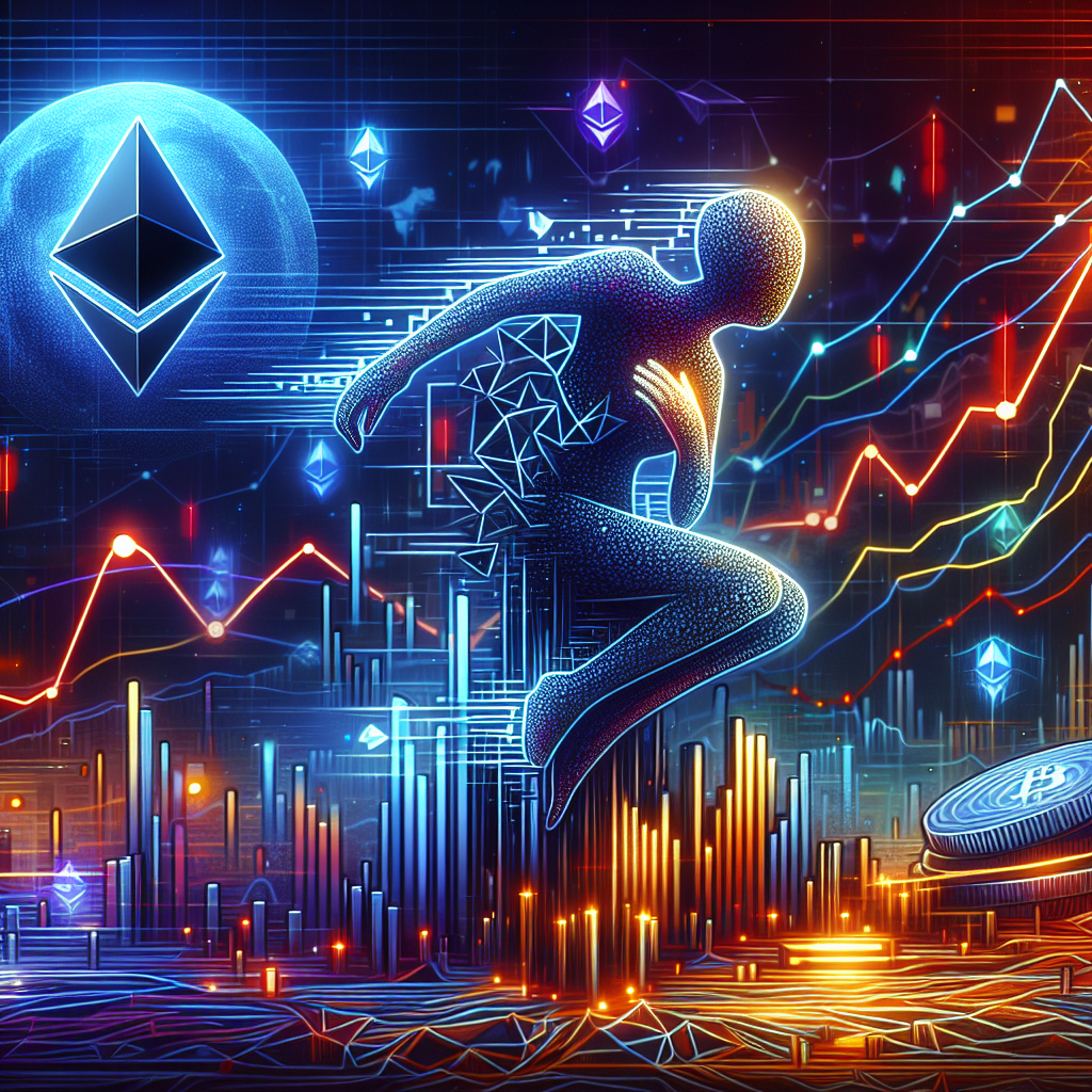 以太坊走势预测, modern digital art style, high quality, suitable for blog post, no text or watermarks