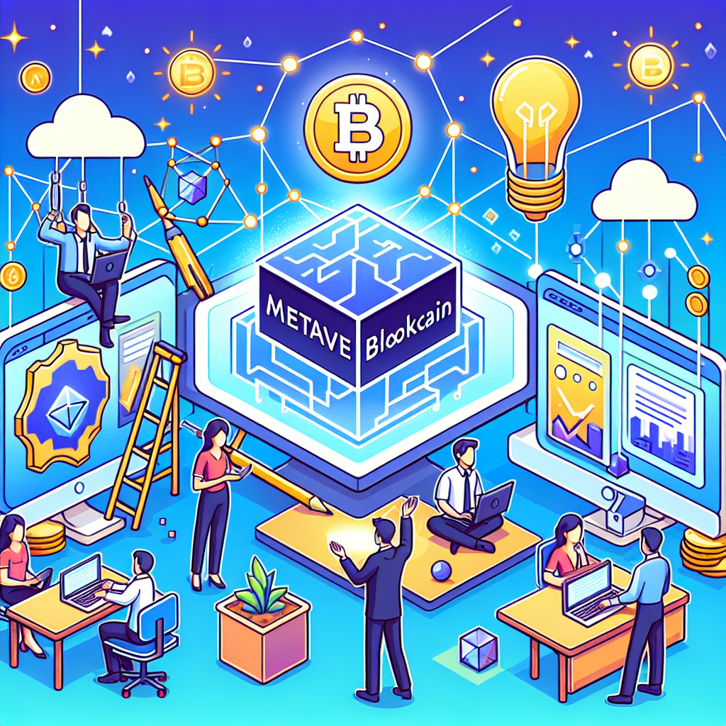 元宇宙区块链, professional blog illustration, high quality, suitable for blog post, no text or watermarks