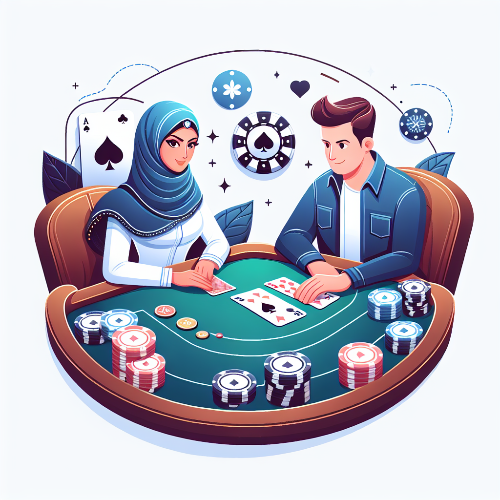 德州撲克, professional blog illustration, high quality, suitable for blog post, no text or watermarks