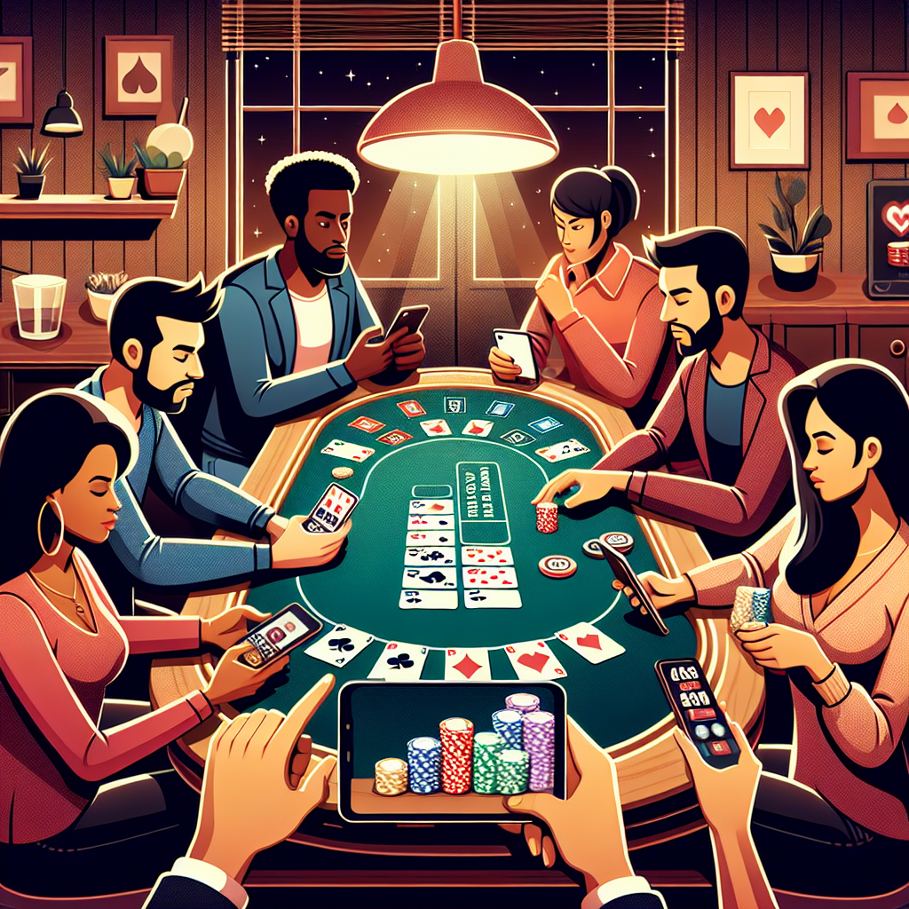 德州撲克app, professional blog illustration, high quality, suitable for blog post, no text or watermarks