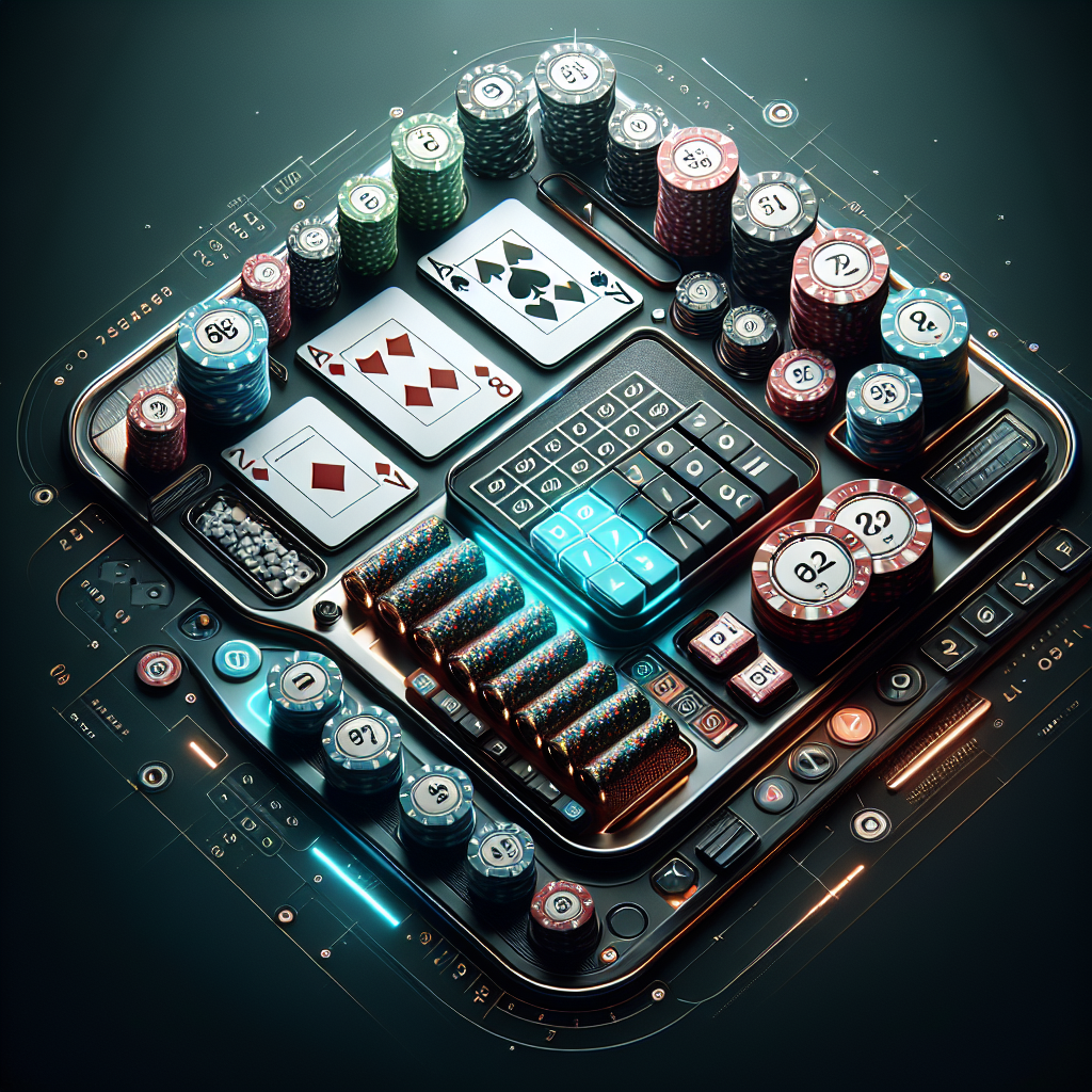 德州撲克計算app, modern digital art style, high quality, suitable for blog post, no text or watermarks