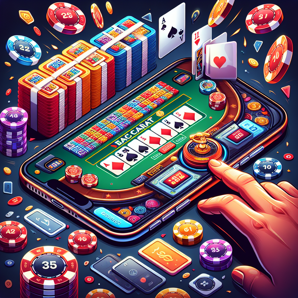 手機百家樂, professional blog illustration, high quality, suitable for blog post, no text or watermarks
