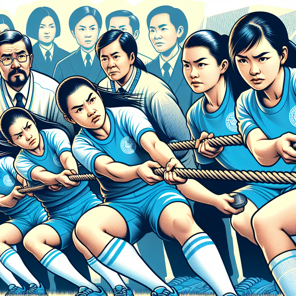 中華女子拔河隊世錦賽4連霸 教練郭昇讚選手心智堅定, professional blog illustration, high quality, suitable for blog post, no text or watermarks