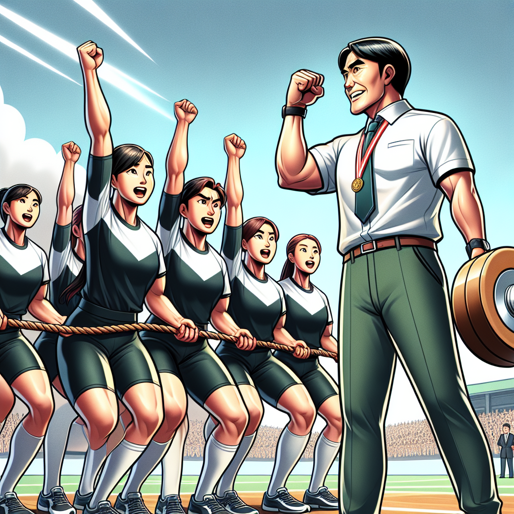 中華女子拔河隊世錦賽4連霸 教練郭昇讚選手心智堅定, modern digital art style, high quality, suitable for blog post, no text or watermarks