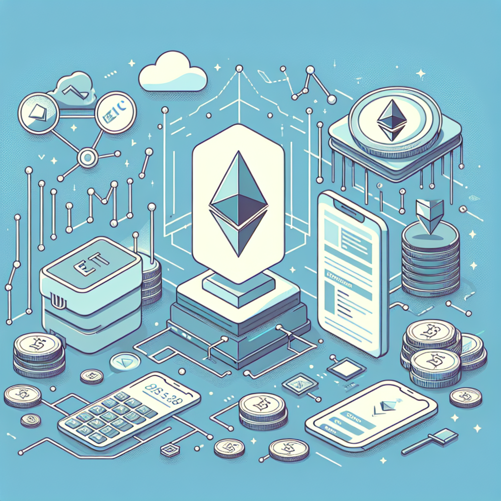 以太坊最新消息, professional blog illustration, high quality, suitable for blog post, no text or watermarks