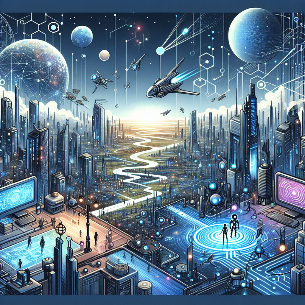 元宇宙游戏, professional blog illustration, high quality, suitable for blog post, no text or watermarks