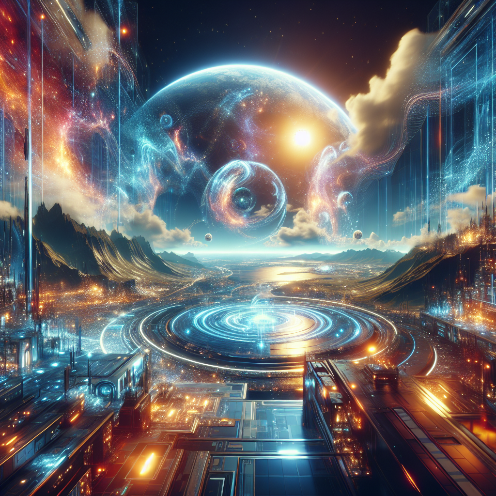 元宇宙游戏, modern digital art style, high quality, suitable for blog post, no text or watermarks