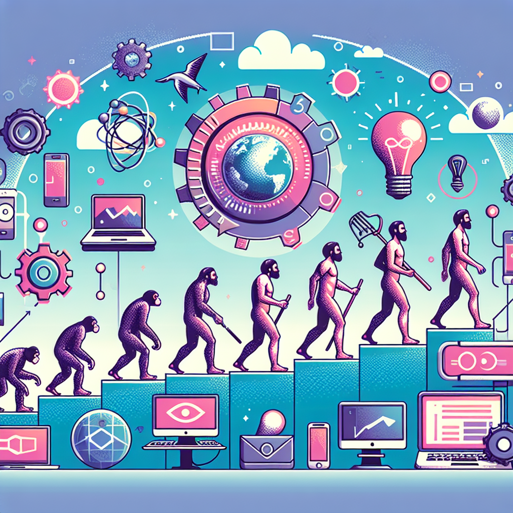 元宇宙进化, professional blog illustration, high quality, suitable for blog post, no text or watermarks