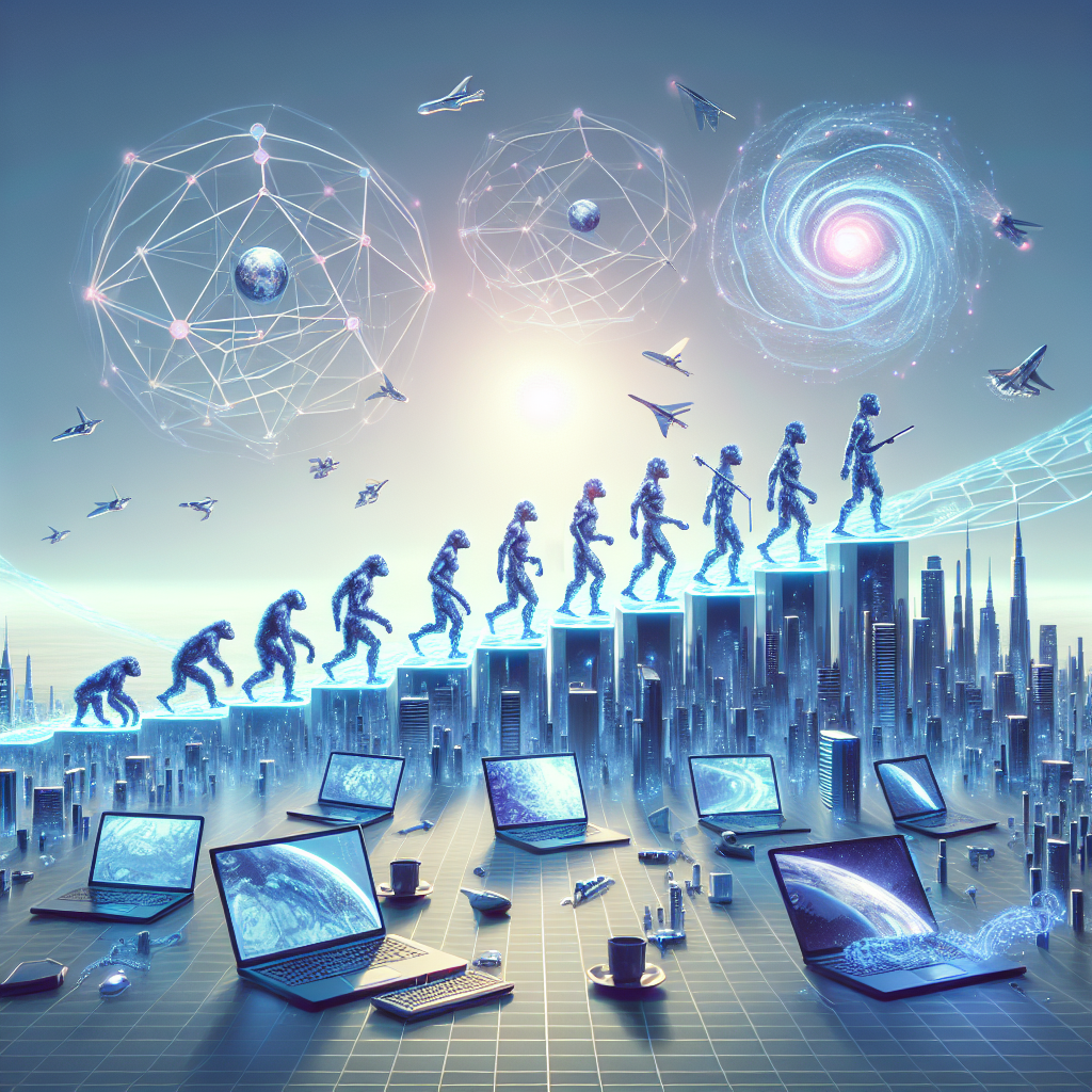 元宇宙进化, modern digital art style, high quality, suitable for blog post, no text or watermarks