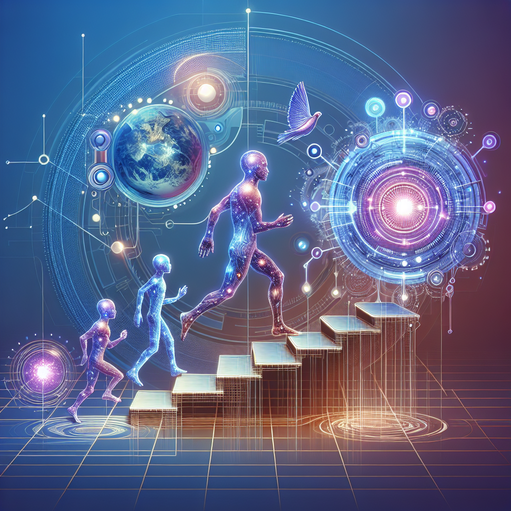 元宇宙进化, modern digital art style, high quality, suitable for blog post, no text or watermarks