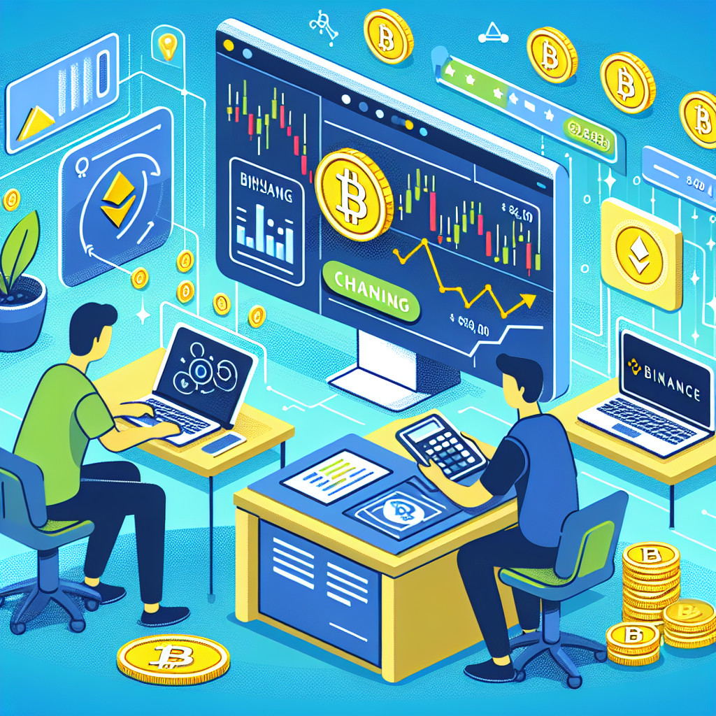 幣安交易教學, professional blog illustration, high quality, suitable for blog post, no text or watermarks