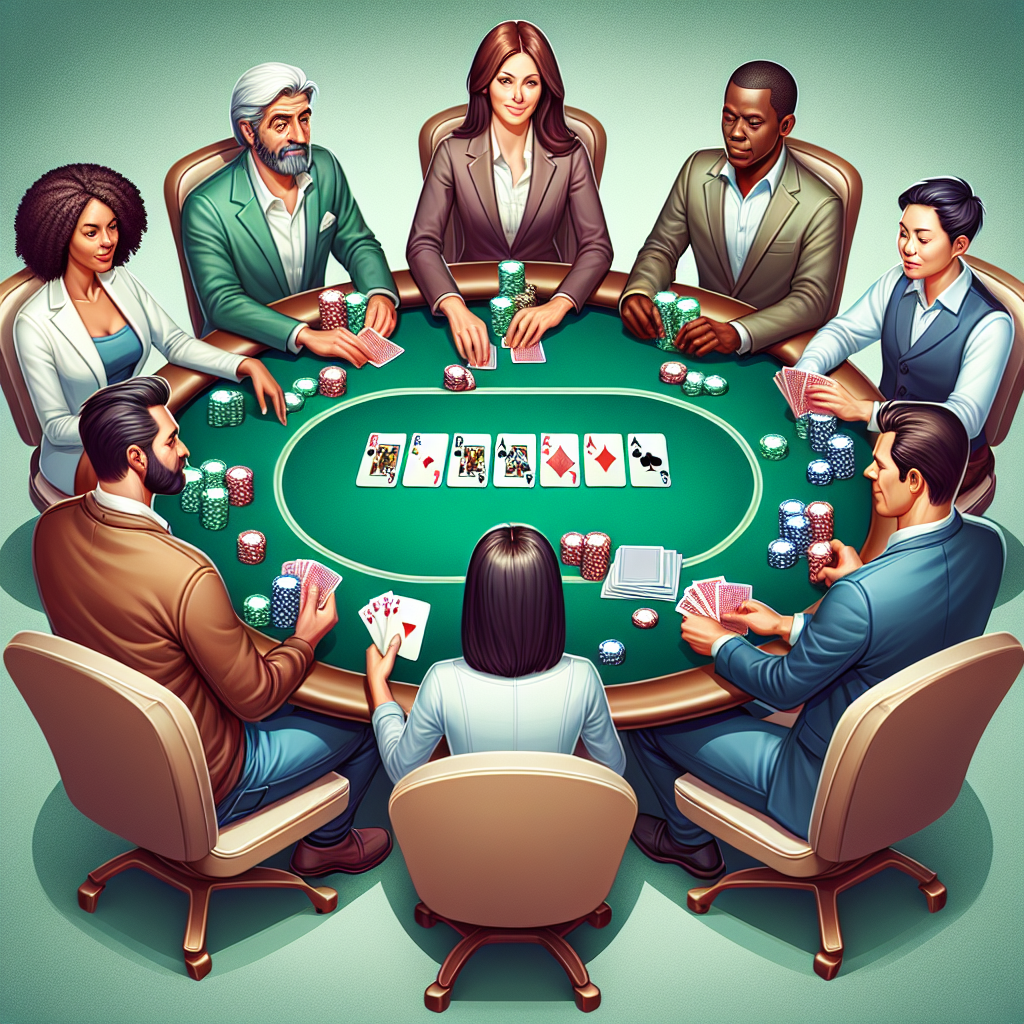 德州撲克玩法, professional blog illustration, high quality, suitable for blog post, no text or watermarks