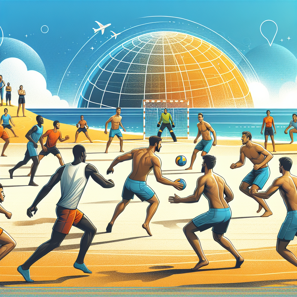 沙灘巧固球世錦賽, professional blog illustration, high quality, suitable for blog post, no text or watermarks