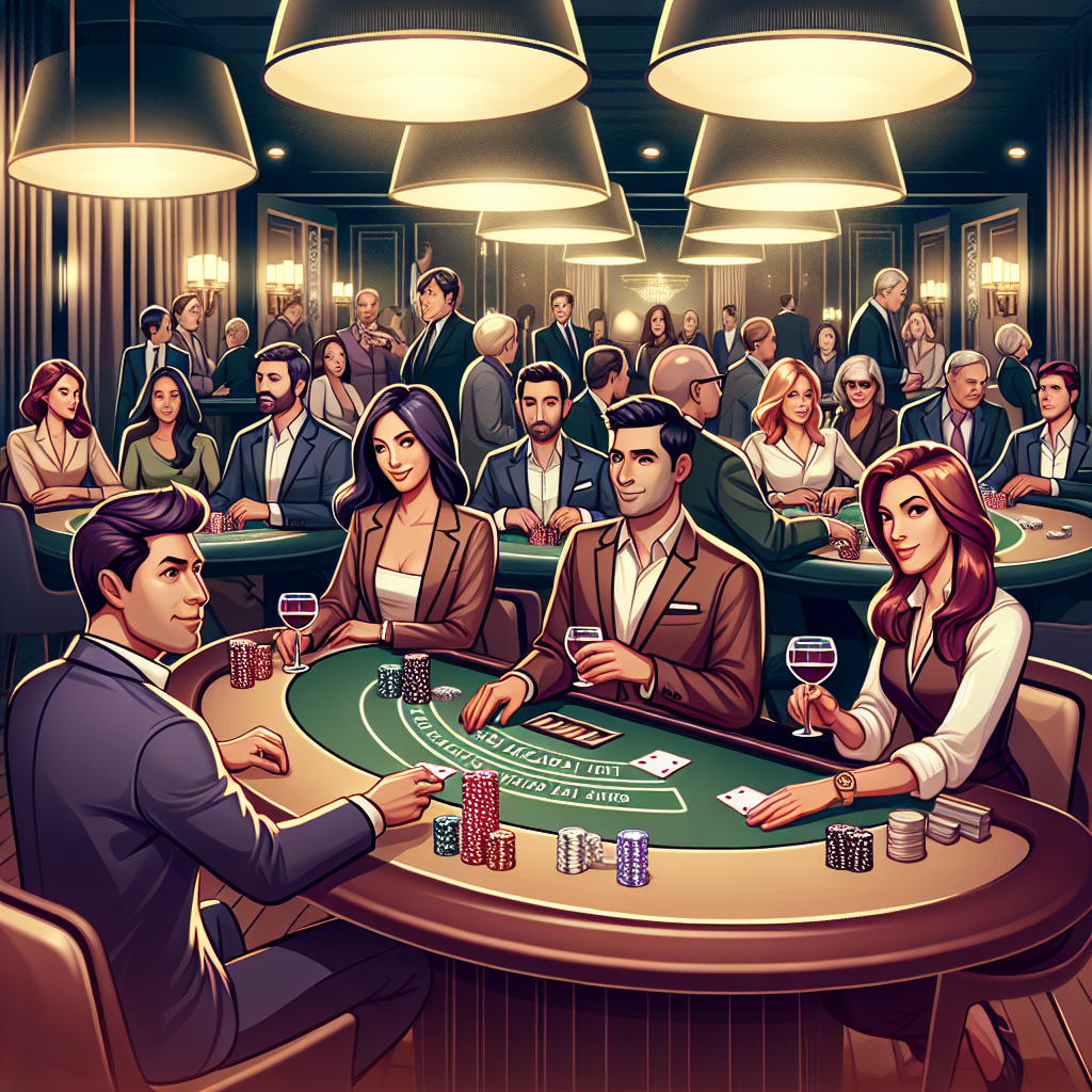 真人百家樂, professional blog illustration, high quality, suitable for blog post, no text or watermarks