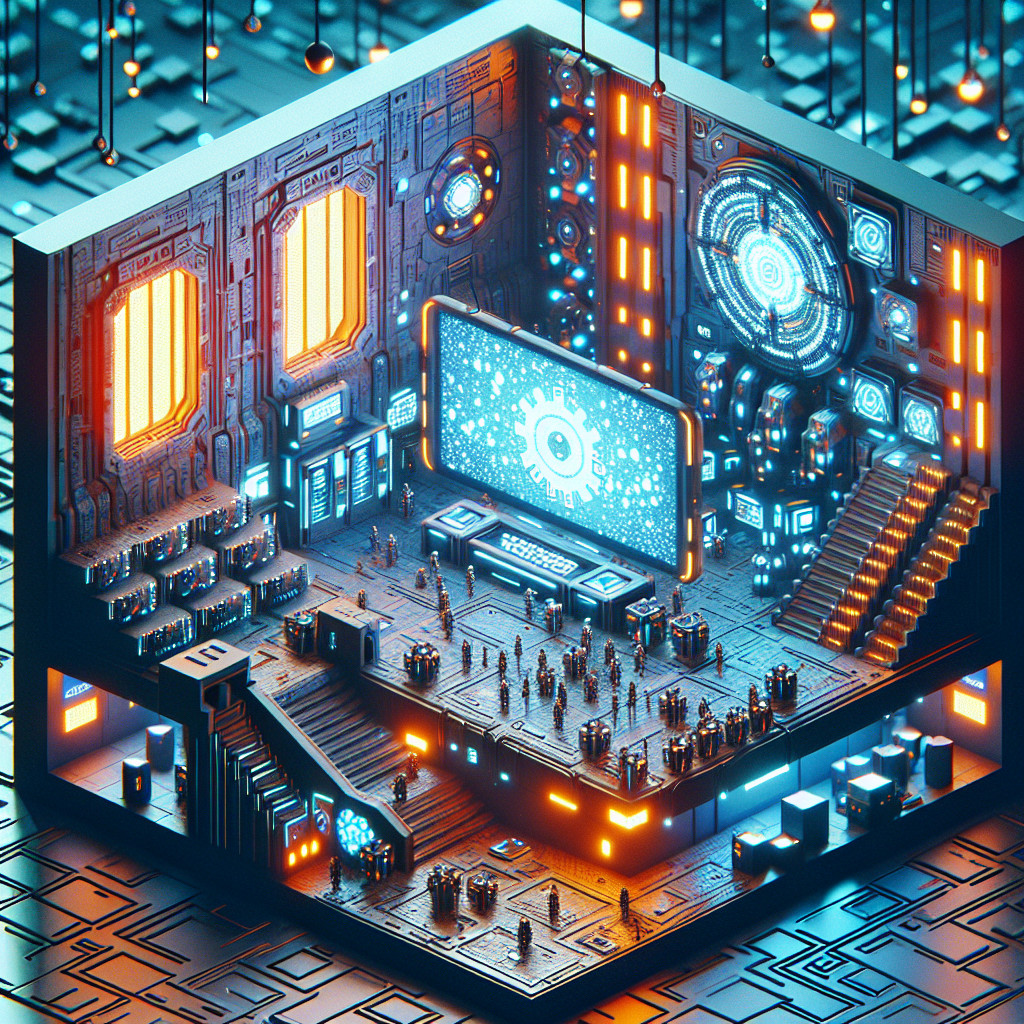 元宇宙游戏, modern digital art style, high quality, suitable for blog post, no text or watermarks