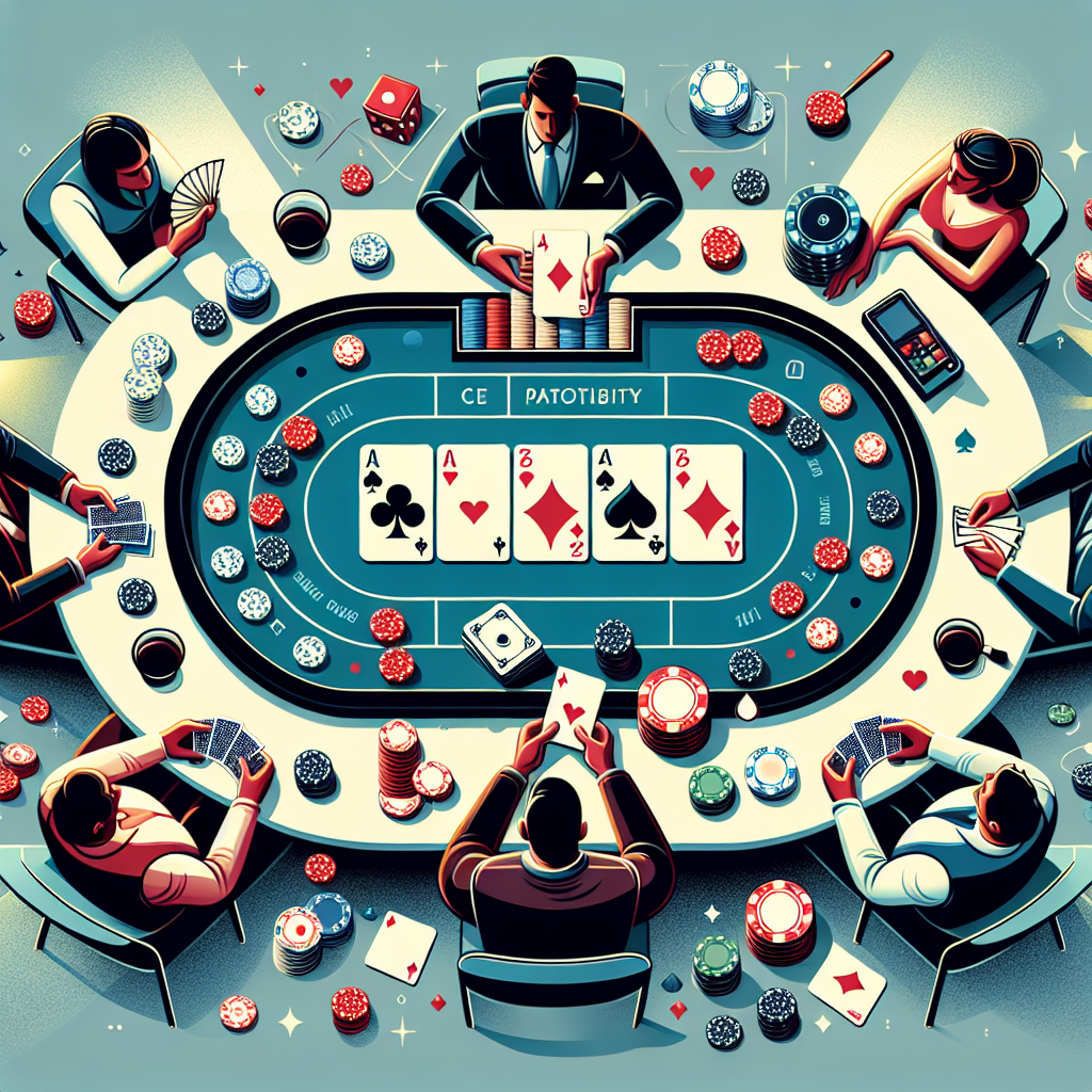 德州撲克勝率計算器, professional blog illustration, high quality, suitable for blog post, no text or watermarks