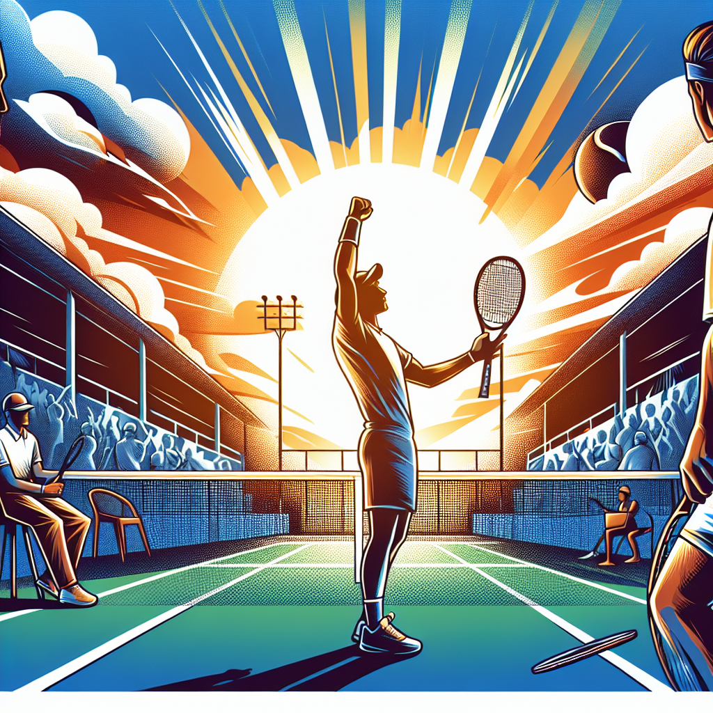 網球賽果預測, professional blog illustration, high quality, suitable for blog post, no text or watermarks