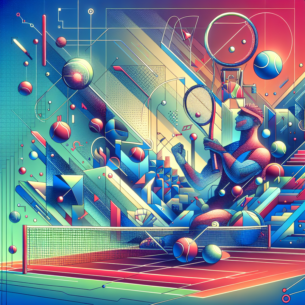 網球賽果預測, modern digital art style, high quality, suitable for blog post, no text or watermarks